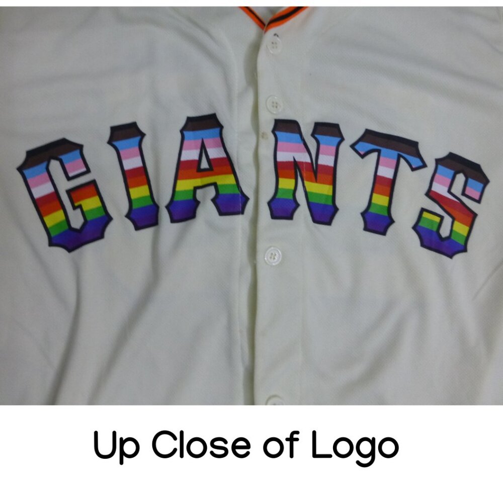 San Francisco Giants LGBTQA+ Pride Jersey - Has Small Stain at Front (Size M) - Picture 6 of 12